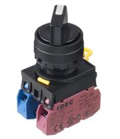 yw1s-21e11 Idec Spring Return Selector Switch - (SPDT) 22mm Cutout Diameter, Illuminated 2 Positions