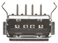 292303-1 TE Connectivity Right Angle, Through Hole, Socket- Single Port Type A 2.0 USB Connector