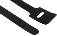 179-7166 RS PRO Cable Tie, Hook and Loop, 225mm x 25 mm, Black Nylon, Pk-10