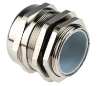 831-9030 RS PRO Metallic Nickel Plated Brass Cable Gland, M40 Thread, 22mm min., 32mm max., IP68