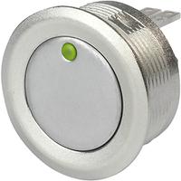 12412858 Schurter MCS 19 Series Illuminated Push Button Switch, Momentary, Panel Mount, 22.2mm Cutout, SPST, Red/Green LED, 48V