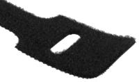 179-7166 RS PRO Cable Tie, Hook and Loop, 225mm x 25 mm, Black Nylon, Pk-10