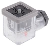 896-2123 RS PRO 3P+E DIN 43650 A, Female Solenoid Connector with Indicator Light, 24 V dc Voltage
