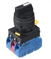 yw1s-33e21 Idec Spring Return Selector Switch - (DPDT) 22mm Cutout Diameter, Illuminated 3 Positions