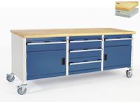 4100213311v Bott Portable Steel Workbench, 300kg Max Load, 840mm x 2000mm x 750mm