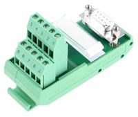 2281186 Phoenix Contact FLKM-D9 SUB/B Series 9-Contact Female Interface Module, D-sub Connector, DIN Rail Mount, 2.5A