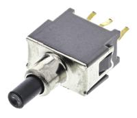 ape-1-f KNITTER-SWITCH Push Button Switch, Momentary, PCB, 6.2mm Cutout, SPDT, 48V ac/dc