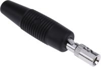 930046100 Hirschmann Test & Measurement Black Male Banana Plug, 4 mm Connector, Screw Termination, 16A, 30 V ac, 60V dc, Nickel