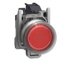xb4bp482gex Schneider Electric Harmony Series Push Button Switch, Spring Return, Through Hole, 22mm Cutout, SPST, Red LED, 415V,