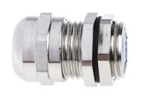 831-9040 RS PRO Metallic Nickel Plated Brass Cable Gland, PG9 Thread, 4mm min., 8mm max., IP68
