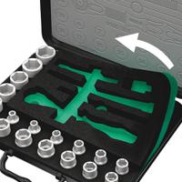 05003533001 Wera 42-Piece Metric 1/4 in Standard Socket/Bit Set with Ratchet, 6 point; Hex Bit; Phillips Bit; Pozidriv Bit; Slotted