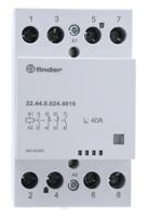 224400244610 Finder 22 Contactor, 24/24 V ac/dc Coil, 4-Pole, 40 A, 6 VA, 2 NO/2 NC, 480V ac, 400 V ac