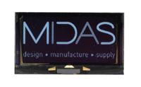 mdog256128av-wm Midas 2.71 White Passive matrix OLED Display 256 x 128 COG I2C, Parallel, SPI Interface