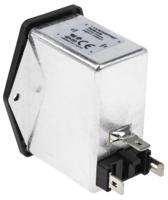 fn284-4-06 Schaffner 4A, 250 V ac Male Panel Mount IEC Filter 2 Pole FN284-4-06, Faston 2 Fuse