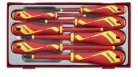 ttv907n Teng Tools Slotted Insulated Screwdriver Set, 7-Piece