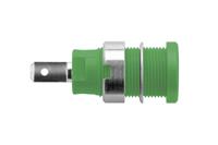 seb-7077-ni-gn Schutzinger Green Female Banana Socket, 4 mm Connector, 24A, 1000V, Nickel Plating
