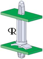 lcbsm-3-01 LCBSM-3-01, 4.8mm High Nylon PCB Support Pillar for 4mm PCB Hole, 7.1mm Base