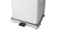 fgst24sspl Rubbermaid Commercial Products Defenders 49L Grey Pedal Galvanised Steel Waste Bin