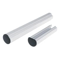 3842548117 Bosch Rexroth Black PVC Round Tube, 10mm Groove, 2000mm Length, Dia. D28mm, Series Eco Shape
