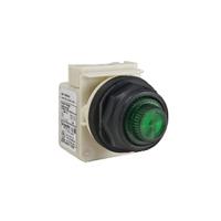 9001skp38lgg31 Schneider Electric, 9001SK, Panel Mount Green LED Pilot Light, 30mm Cutout, IP66, Round, 120V ac/dc