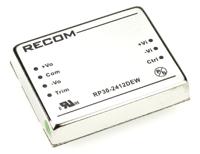 rp30-2412dew Recom RP30-EW DC-DC Converter, ±12V dc/ ±1.25A Output, 10 → 40 V dc Input, 30W, Through Hole, +85°C Max Temp