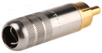 3502aau Switchcraft Cable Mount RCA Plug, Gold, 6A