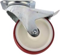 3477uar160p63-red Tente Braked Swivel Castor Wheel, 350kg Capacity, 160mm Wheel