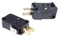 v-15-1c25 Omron Pin Plunger Micro Switch, Tab Terminal, 15 A @ 250 V ac, SPDT, IP40
