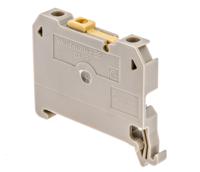 0172160000 Weidmuller  SAK Series Beige, Yellow, 4mm², 1-Level, Screw Termination
