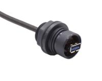 pxp6043a3 Bulgin Straight, Panel Mount, Socket- Single Port Type A to B USB 3.0 IP66, IP68, IP69K USB Connector