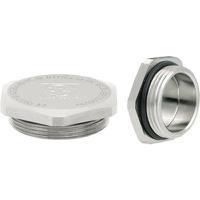 52103163 Lapp Blanking Plug, M50, Nickel Plated Brass, 59mm Diameter, Threaded
