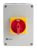 466-217 RS PRO 4P Pole DIN Rail Isolator Switch - 80A Maximum Current, 30kW Power Rating, IP65