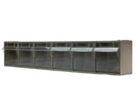519-295 RS PRO 6 Tilt Drawer Unit, PP, 112mm x 600mm x 96mm