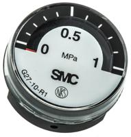 g27-10-r1 SMC Pressure Gauge 1 MPa, 10bar Back Entry 26mm Outside Diameter