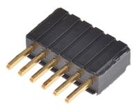slm-106-01-g-s Samtec SLM Series Straight Through Hole Mount PCB Socket, 6-Contact, 1-Row, 1.27mm Pitch, Solder Termination