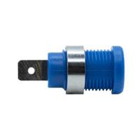 bu-31610-6 Mueller Electric Blue Plug Banana Connectors, 4 mm Connector, Solder Lug Termination, 35A, 1kV, Nickel Plating