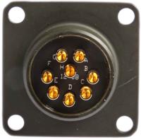 62gb-12e12-08sn Amphenol Limited, 62GB 8 Way Box Mount MIL Spec Circular Connector ReceptacleOlive, Socket Contacts,Shell Size 12,