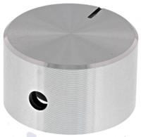 499-999 RS PRO 22mm Silver Potentiometer Knob for 4mm Shaft Splined