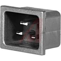 47934200 Schurter C20 Snap-In IEC Connector Male, 16A, 250 V
