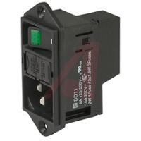 dd1101111111 Schurter C14 Panel Mount IEC Connector Male, 10A, 250 V, Fuse Size 5 x 20mm