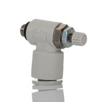 as1201f-m5-06 SMC AS Series Threaded Flow Regulator, M5 x 0.8 Male Inlet Port x M5 x 0.8 Male Outlet Port x 6mm Tube Outlet Port