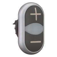 218145-m22-ddl-s-x4x5 Eaton RMQ Titan M22 Series Black Momentary Push Button, 22mm Cutout, IP66, IP67, IP69K