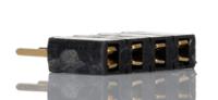 ssa-104-s-g Samtec SSA Series Straight Through Hole Mount PCB Socket, 4-Contact, 1-Row, 2.54mm Pitch, Solder Termination