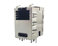 rje4e1881441 Amphenol Communications Solutions RJE4E Series Female RJ45 Connector, PCB Mount, Cat5e 8 Port 8P8C -Way