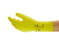 87650070bp Ansell AlphaTec 87-650 Yellow Latex Work Gloves, Size 6.5, Latex Coating
