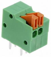 1-2834016-2 TE Connectivity PCB Terminal Block, 2-Contact, 2.54mm Pitch, Through Hole Mount, 1-Row, Solder Termination