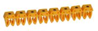 0-382-71 Legrand Clip On Cable Markers, Black on Yellow, Pre-printed ".", 0 382 71