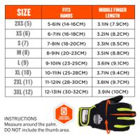 18155 Ergodyne Black Work Gloves, Size XL