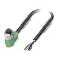 1669673 Phoenix Contact Right Angle Female 4 way M12 Sensor Actuator Cable, 10m