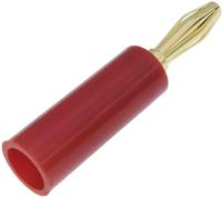 208-0261 RS PRO Red Male Banana Plug, 4 mm Connector, 24A, 30V, Gold Plating